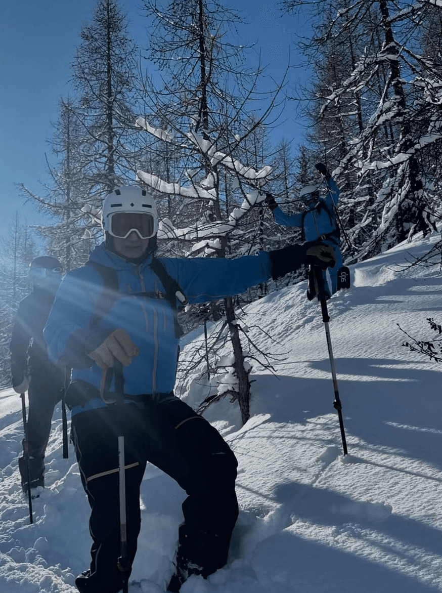 Down low — tree runs in the larches